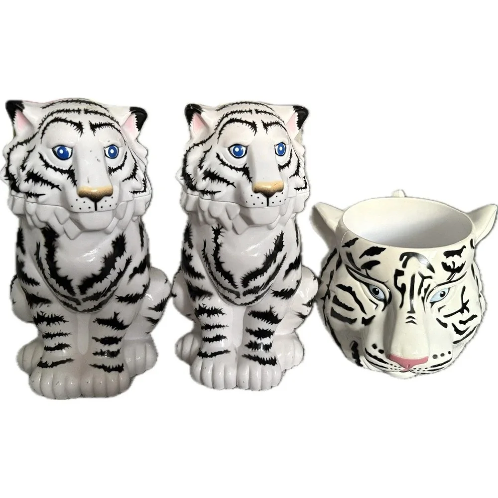 Vintage 1990s Ringling Bros Barnum & Bailey Circus Tiger Souvenir Cups (3) Total